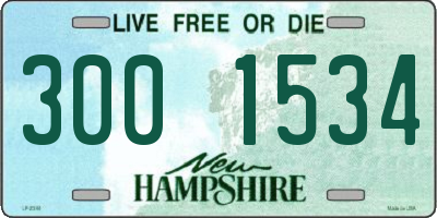 NH license plate 3001534