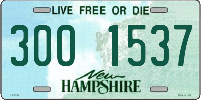 NH license plate 3001537