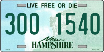 NH license plate 3001540