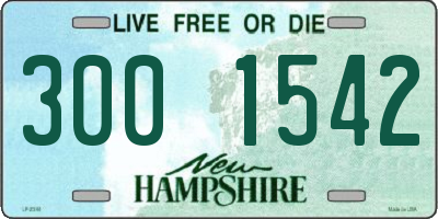 NH license plate 3001542