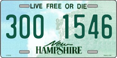 NH license plate 3001546