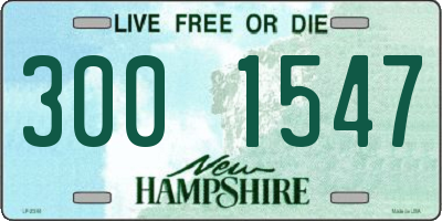 NH license plate 3001547