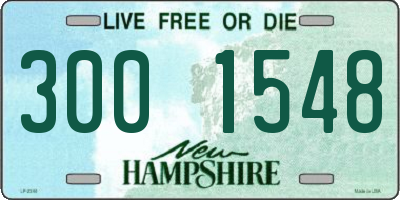 NH license plate 3001548