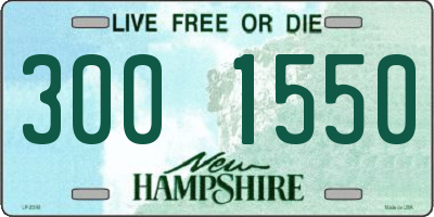 NH license plate 3001550
