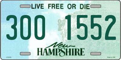 NH license plate 3001552