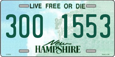 NH license plate 3001553