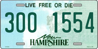 NH license plate 3001554