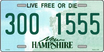 NH license plate 3001555