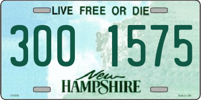 NH license plate 3001575