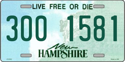 NH license plate 3001581
