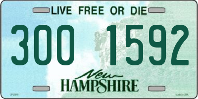 NH license plate 3001592