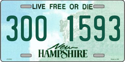 NH license plate 3001593
