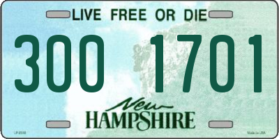 NH license plate 3001701