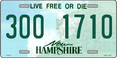 NH license plate 3001710