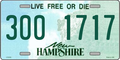 NH license plate 3001717