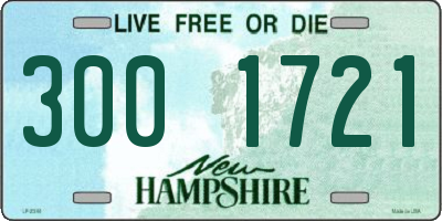 NH license plate 3001721