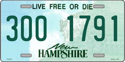 NH license plate 3001791