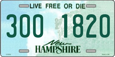 NH license plate 3001820