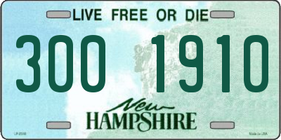NH license plate 3001910