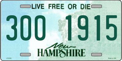 NH license plate 3001915