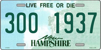 NH license plate 3001937
