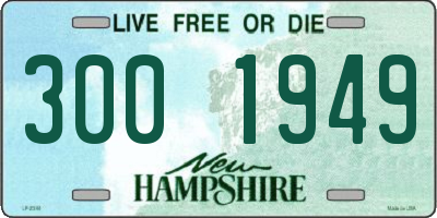 NH license plate 3001949
