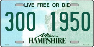 NH license plate 3001950