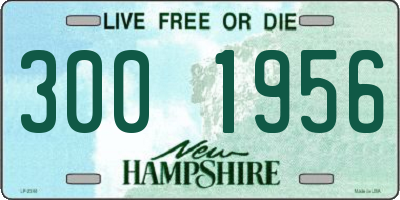 NH license plate 3001956