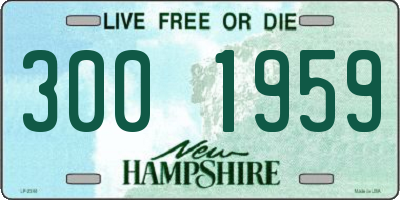 NH license plate 3001959