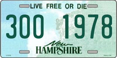 NH license plate 3001978