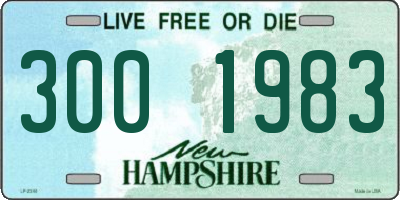NH license plate 3001983