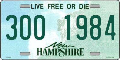 NH license plate 3001984