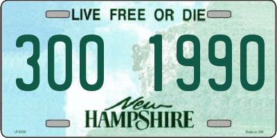 NH license plate 3001990