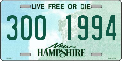 NH license plate 3001994