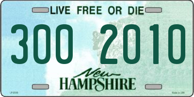 NH license plate 3002010