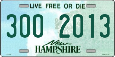 NH license plate 3002013