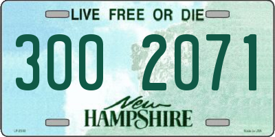 NH license plate 3002071
