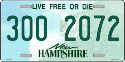 NH license plate 3002072