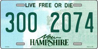 NH license plate 3002074
