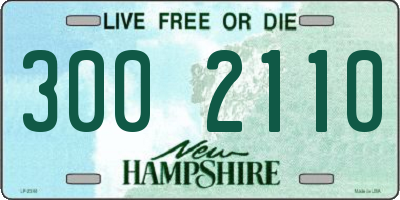 NH license plate 3002110