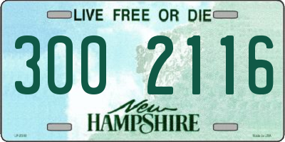 NH license plate 3002116