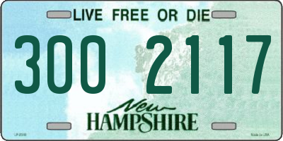 NH license plate 3002117