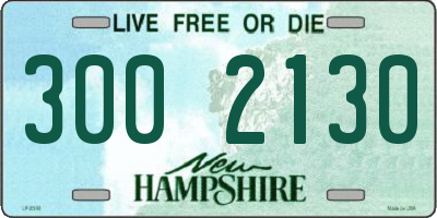 NH license plate 3002130