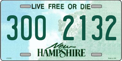 NH license plate 3002132