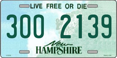 NH license plate 3002139