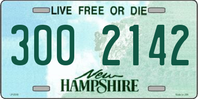 NH license plate 3002142