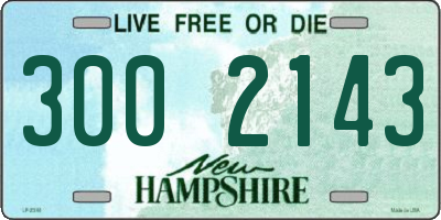 NH license plate 3002143