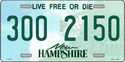 NH license plate 3002150