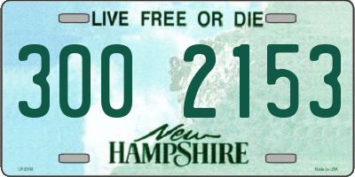 NH license plate 3002153