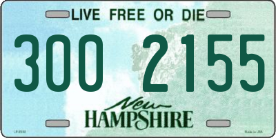 NH license plate 3002155